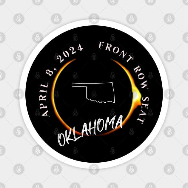 2024 Oklahoma Eclipse Front Row Seat To Total Darkness Magnet by SmoothVez Designs